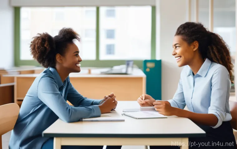 청소년지도사 직무 스트레스 관리 - **Prompt 1: Serene Self-Care Moment**
    "A young adult female youth counselor, with a gentle and f...