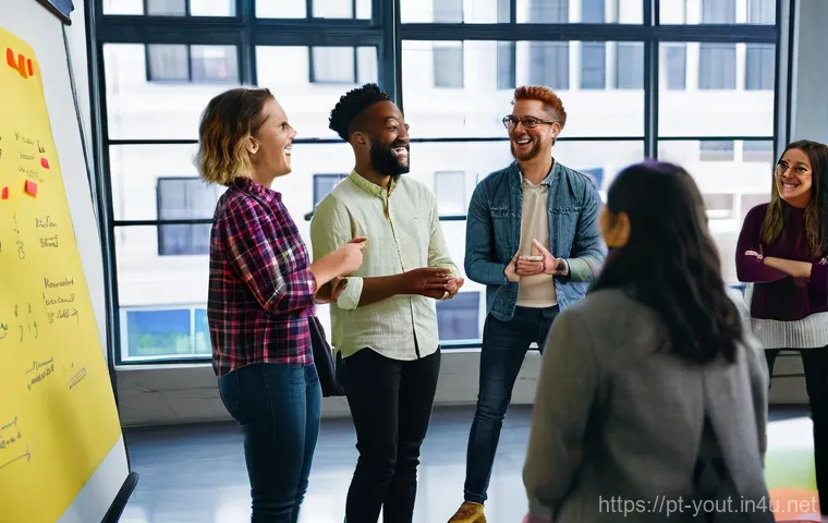 청소년지도사와 청소년 커리어 상담 사례 - **Prompt:** A dynamic and diverse group of Gen Z young professionals (aged 20-30), dressed in stylis...