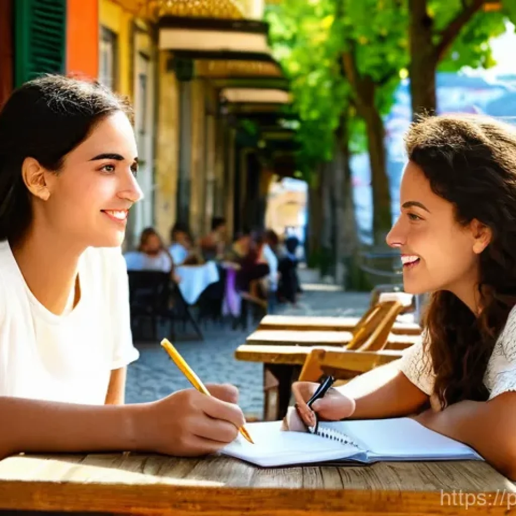청소년지도사와 협력 기관 관계 관리 - **"Youthful Leadership and Mentorship in a Lisbon Cafe"**
    A vibrant, naturalistic photo of a you...
