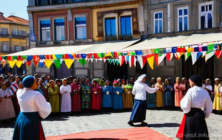 청소년지도사와 청소년 다문화 이해 프로그램 - **Prompt:** A heartwarming and vibrant scene inside a modern community center in Lisbon, Portugal. A...