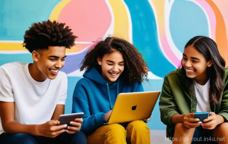 청소년지도사로서의 업무 혁신 사례 - **Prompt:** A vibrant and dynamic scene capturing a diverse group of teenagers (ages 15-18) in a mod...