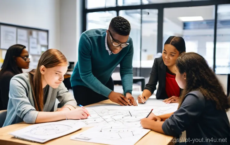 청소년지도사로서의 업무 혁신 사례 - **Prompt:** A vibrant and dynamic scene capturing a diverse group of teenagers (ages 15-18) in a mod... 청소년지도사로서의 업무 혁신 사례 - **Prompt:** A vibrant and dynamic scene capturing a diverse group of teenagers (ages 15-18) in a mod...