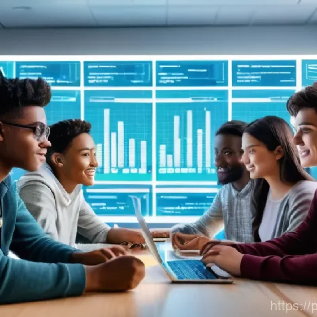 청소년지도사와 청소년 교육 콘텐츠 개발 - **Prompt 1: Bridging Generations in the Digital Age**
    "A vibrant, diverse group of teenagers and...